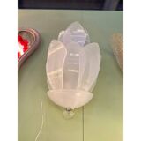 Set of Two Contemporary Venetian Sanded Glass Floreal Wall Sco