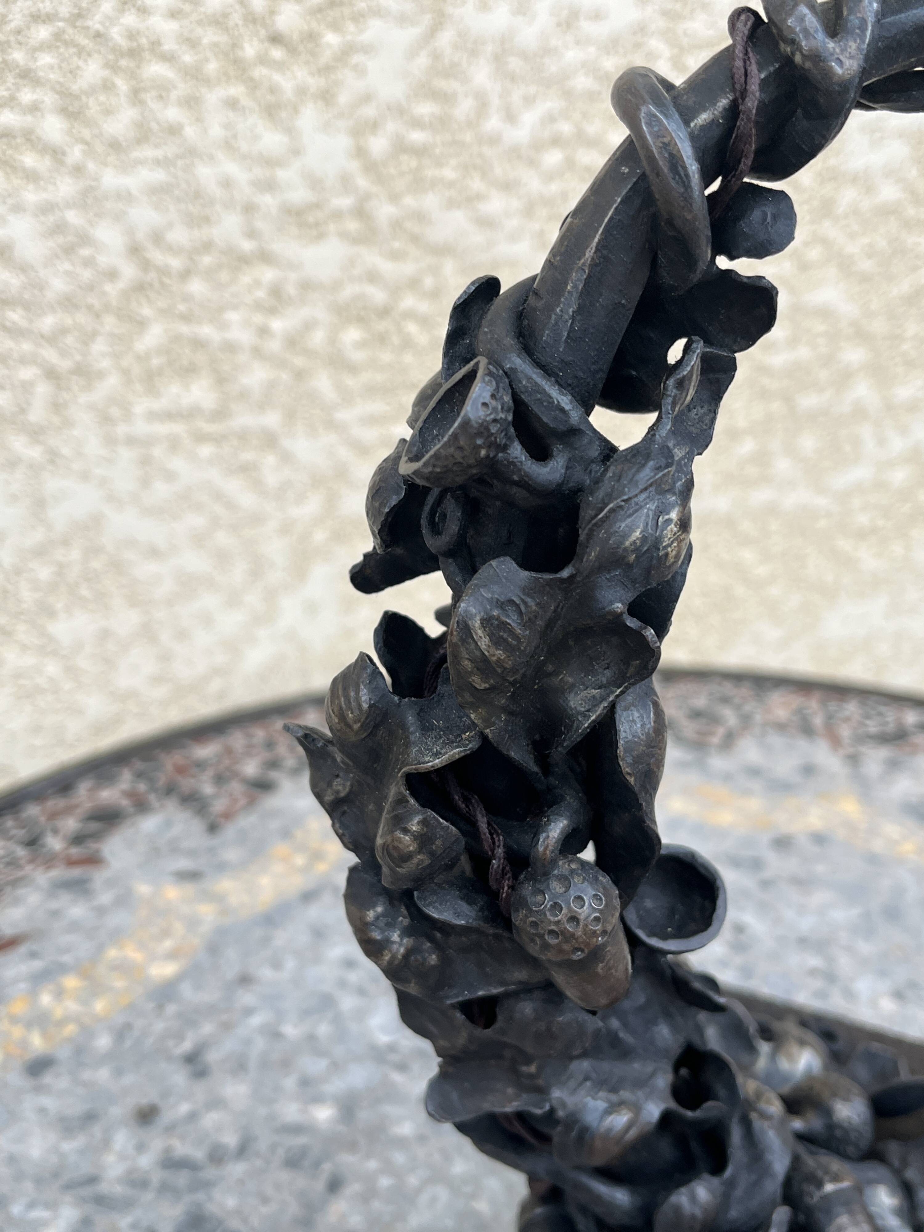 lampe fer forgé art déco 1930