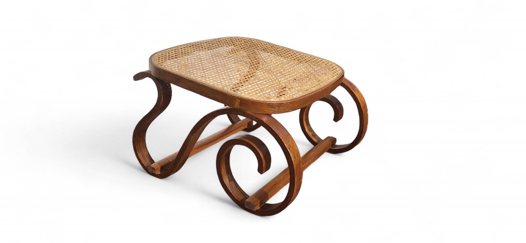 Curved wooden footrest