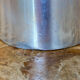 Vintage bamboo vase in aluminium cast – 1980s