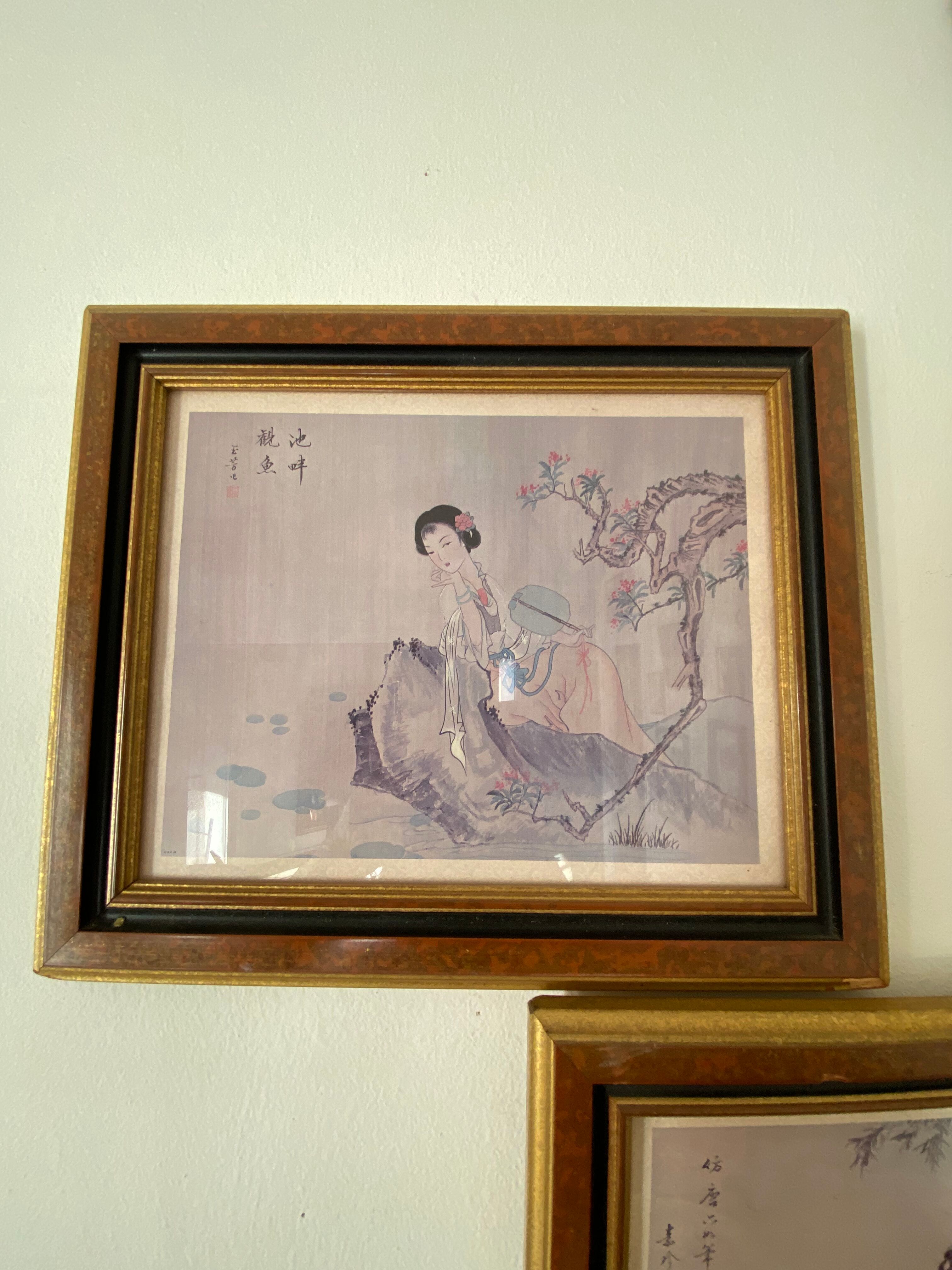 Two Japanese prints reproductions on paper 70s