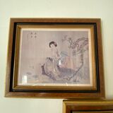 Two Japanese prints reproductions on paper 70s
