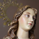 Virgin and Child walnut - XVIIth century.