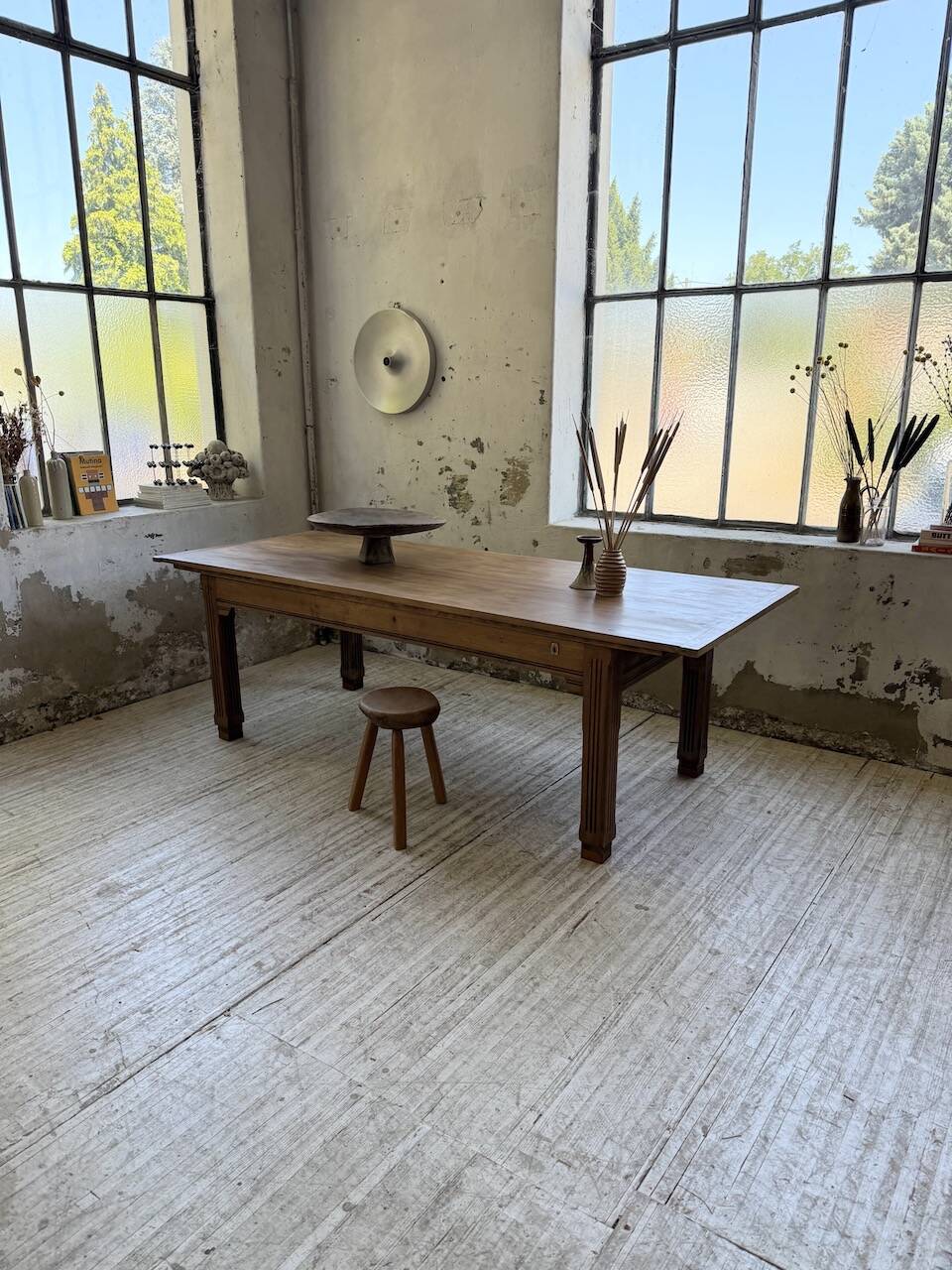 Country farmhouse table in solid beech and oak 2.5m XL