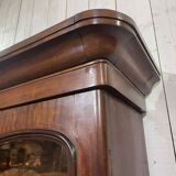 19th century English mahogany two-part bookcase