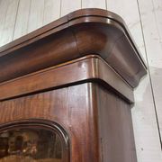 19th century English mahogany two-part bookcase