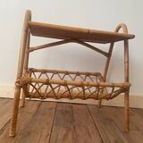 Rattan side table