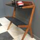 Table d'appoint en verre opaxit noir dans le style danois