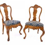 A pair of antique chairs from the late 19th century, France. After renovation.