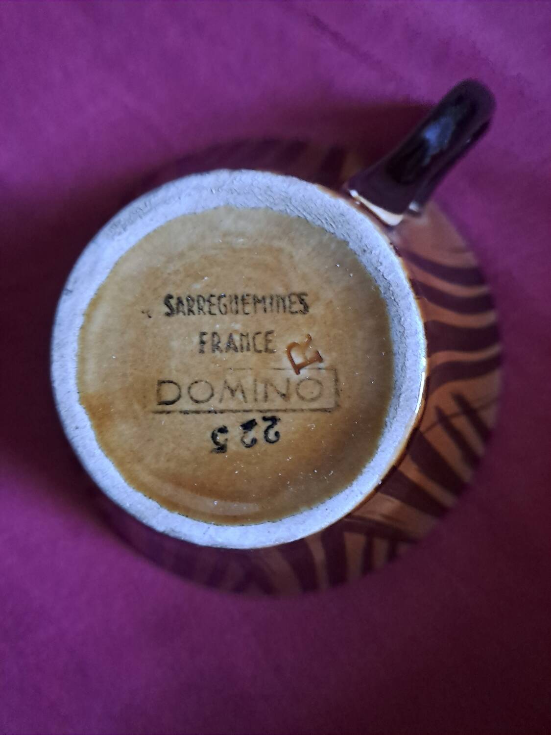 6 cups Sarreguemines, model Domino