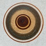 Vintage stoneware bowl with lid by Tove Rappold for Knabstrup, Denmark, 1970s.