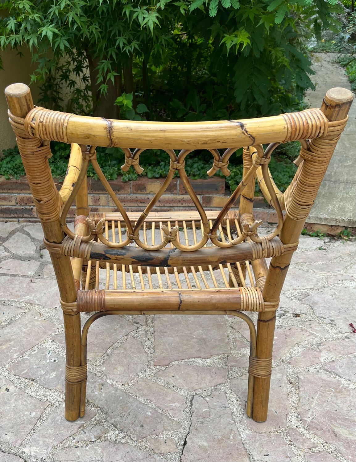 Rattan armchair