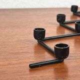 Mid-century Danish minimalist metal candlestick from the 1960s.