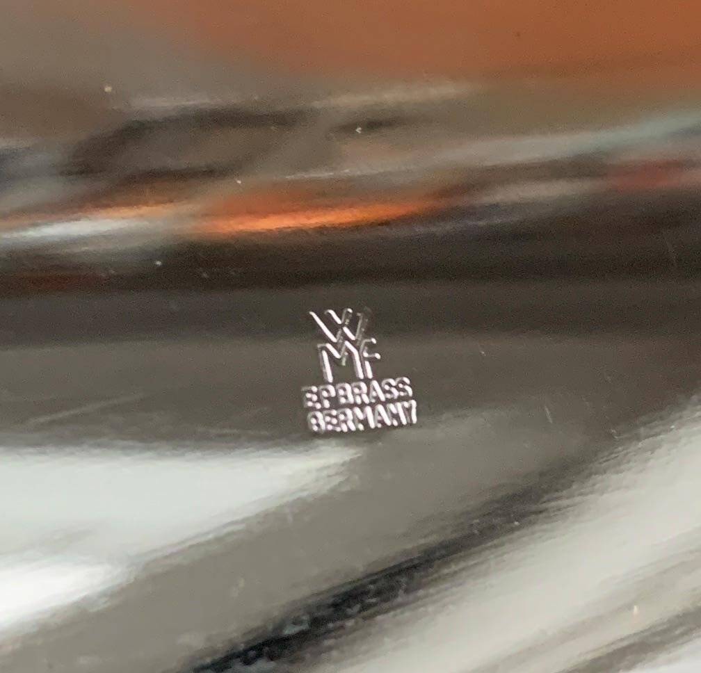 Vintage German floral metal plate by WMF