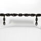 1970s XL Coffee Table Made of Nautical Iron Chain and a Thick Smoked Glass