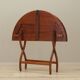 Table basse ronde en acajou, design danois, années 1970, production : Danemark
