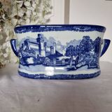 Large 20th century English glazed and enamelled earthenware planter
