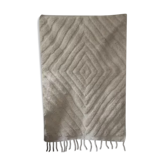 Tapis beni ouarain berbere écru tissé mains 147 x 100cm