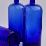 3 old apothecary bottles (h 26cm)