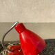 Vintage table lamp Aluminor France red metal desk