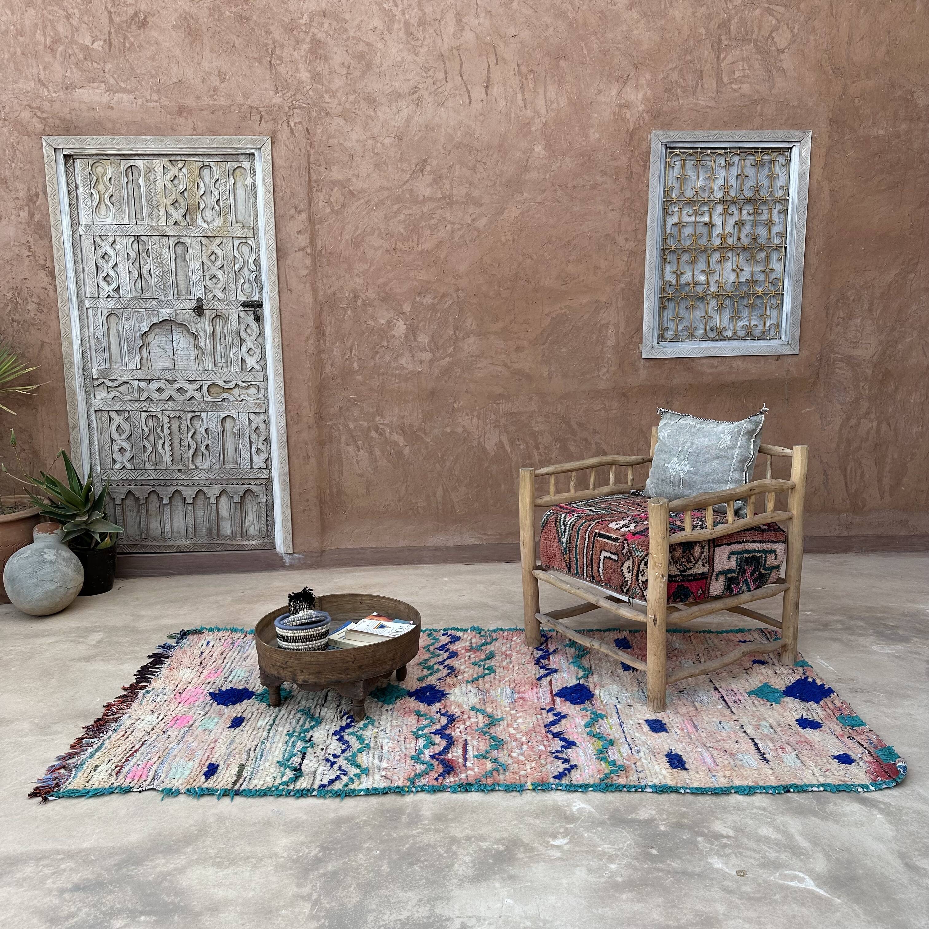 Colorful boujad Moroccan rug - 115 x 239 cm