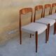 Set of 6 chairs Scandinavian teak by Niels Otto Møller