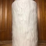 Old LOUIS KALFF Style Pendant Lamp White Opaline ReliefVintage #A445
