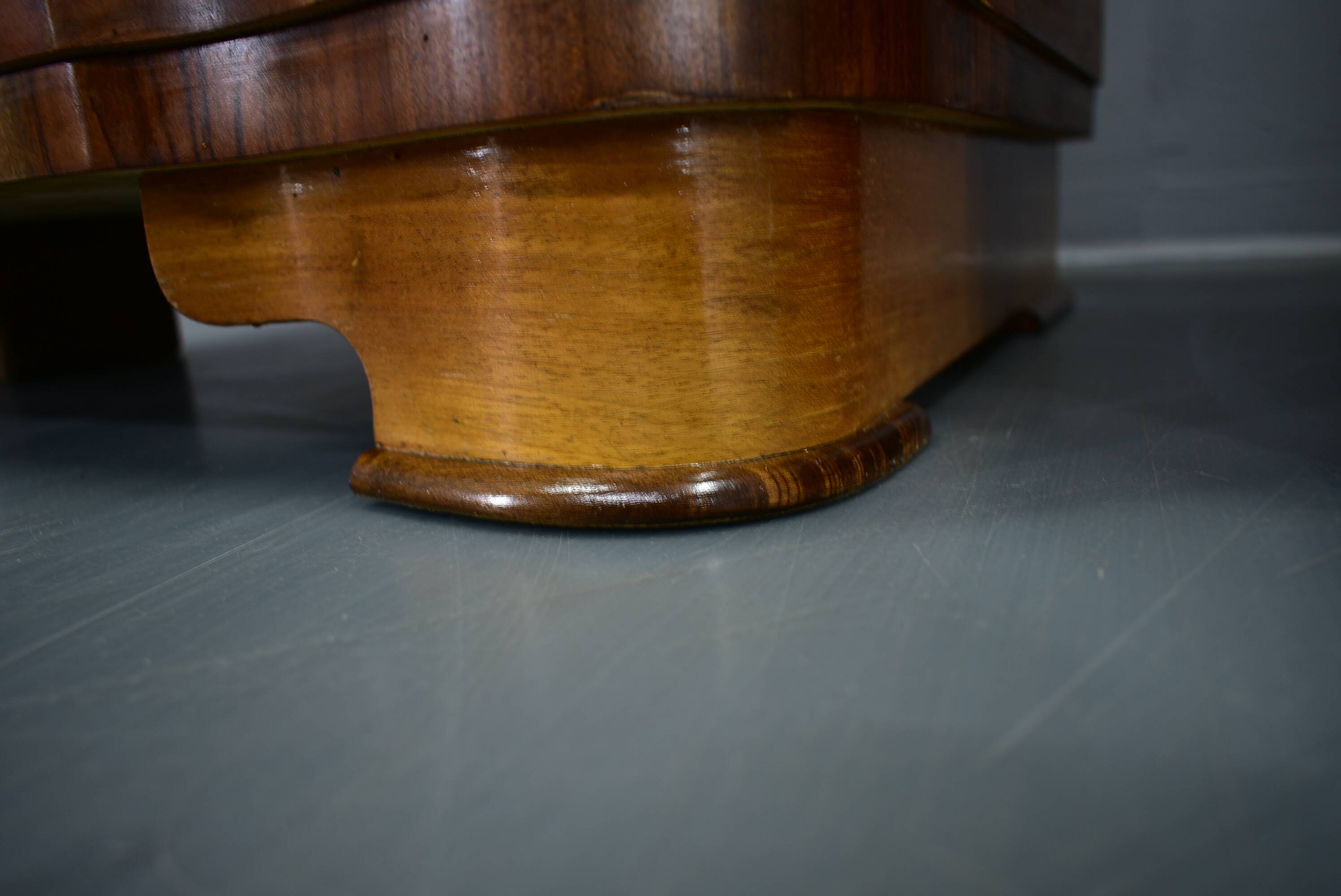 1930s Art Deco Nightstands in Walnut Finish, Czechoslovakia