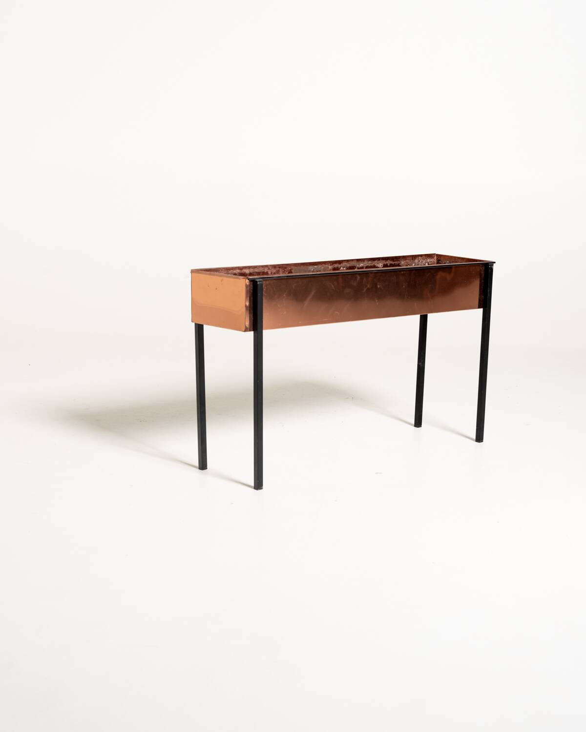 Scandinavian copper and metal planter, 1960s