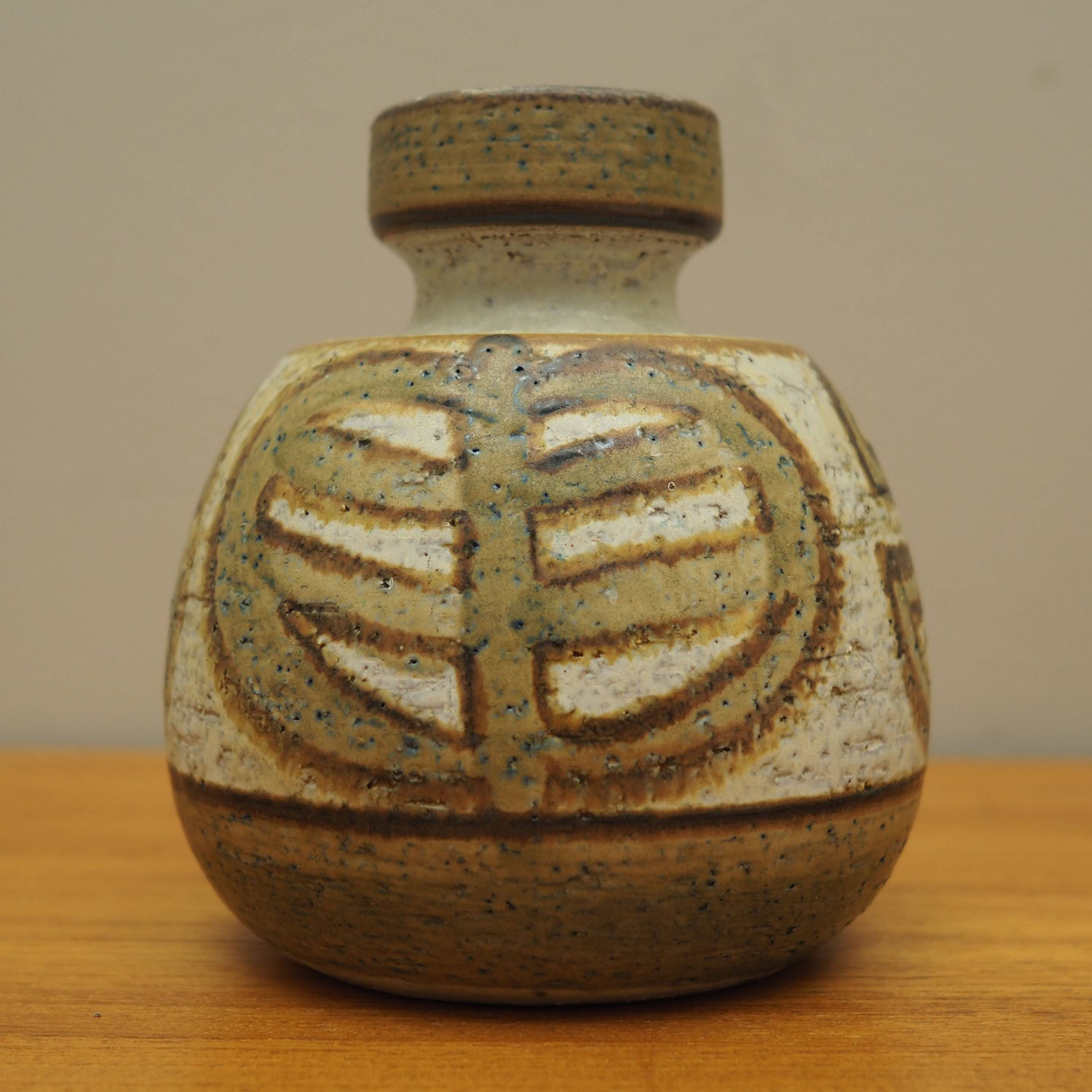 Ceramic vase, Danish design, 1970s, production: Soholm