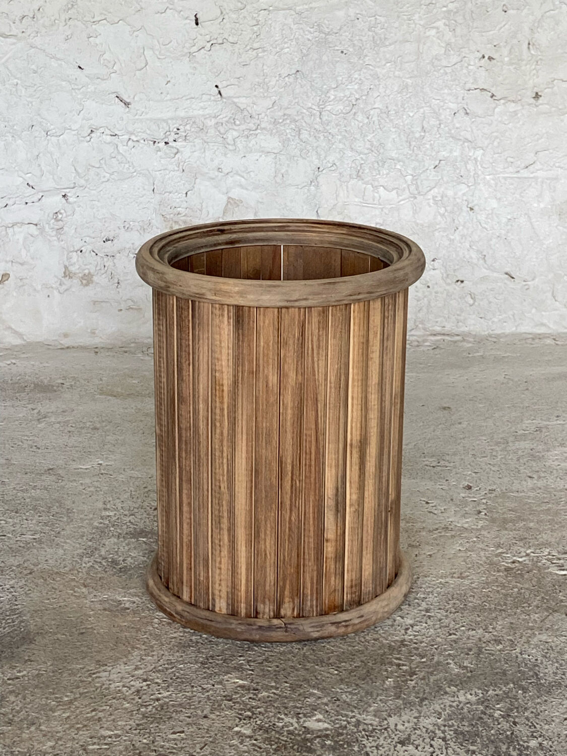 Wooden umbrella stand walking stick holder