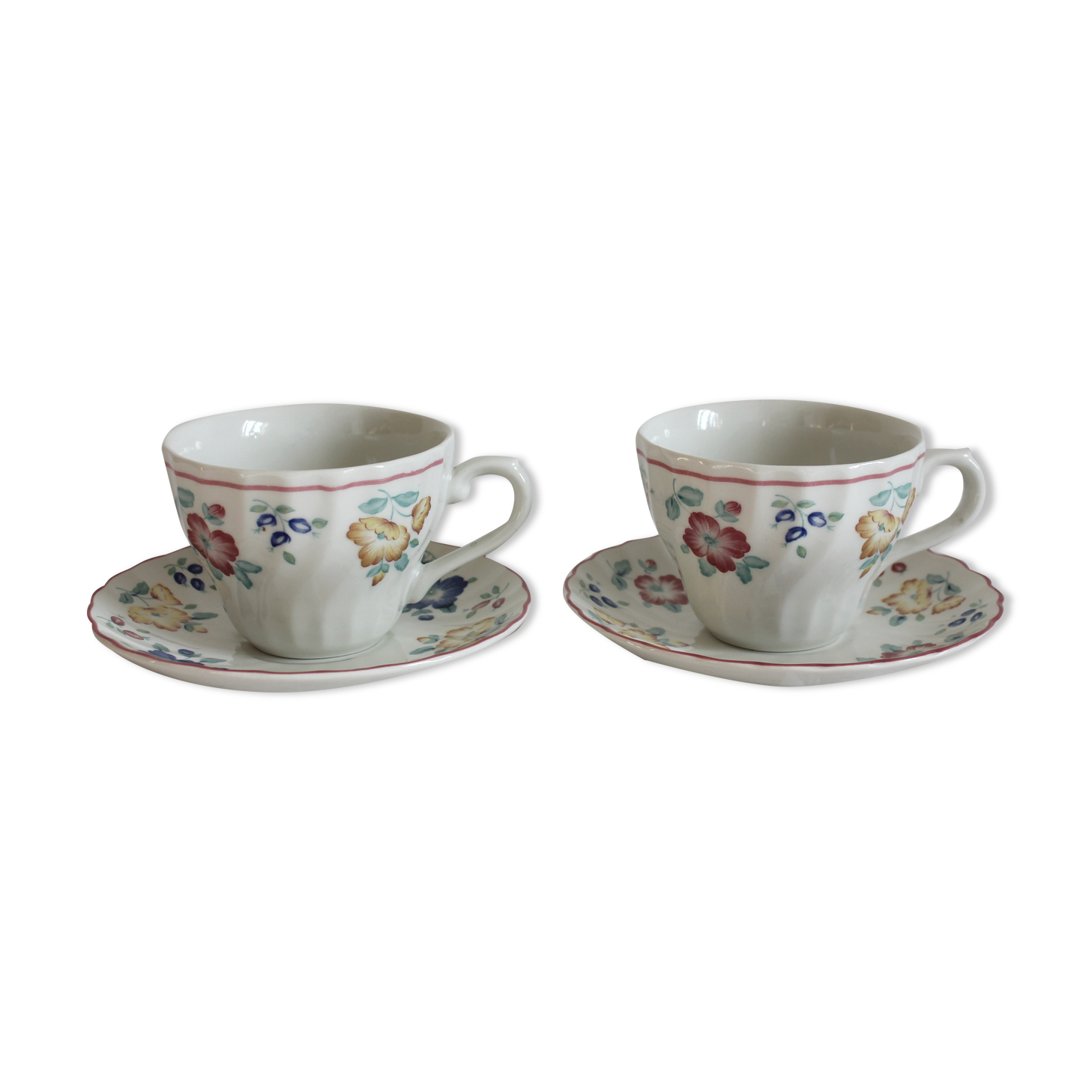 2 cups and subcups Churchill Staffordshire England