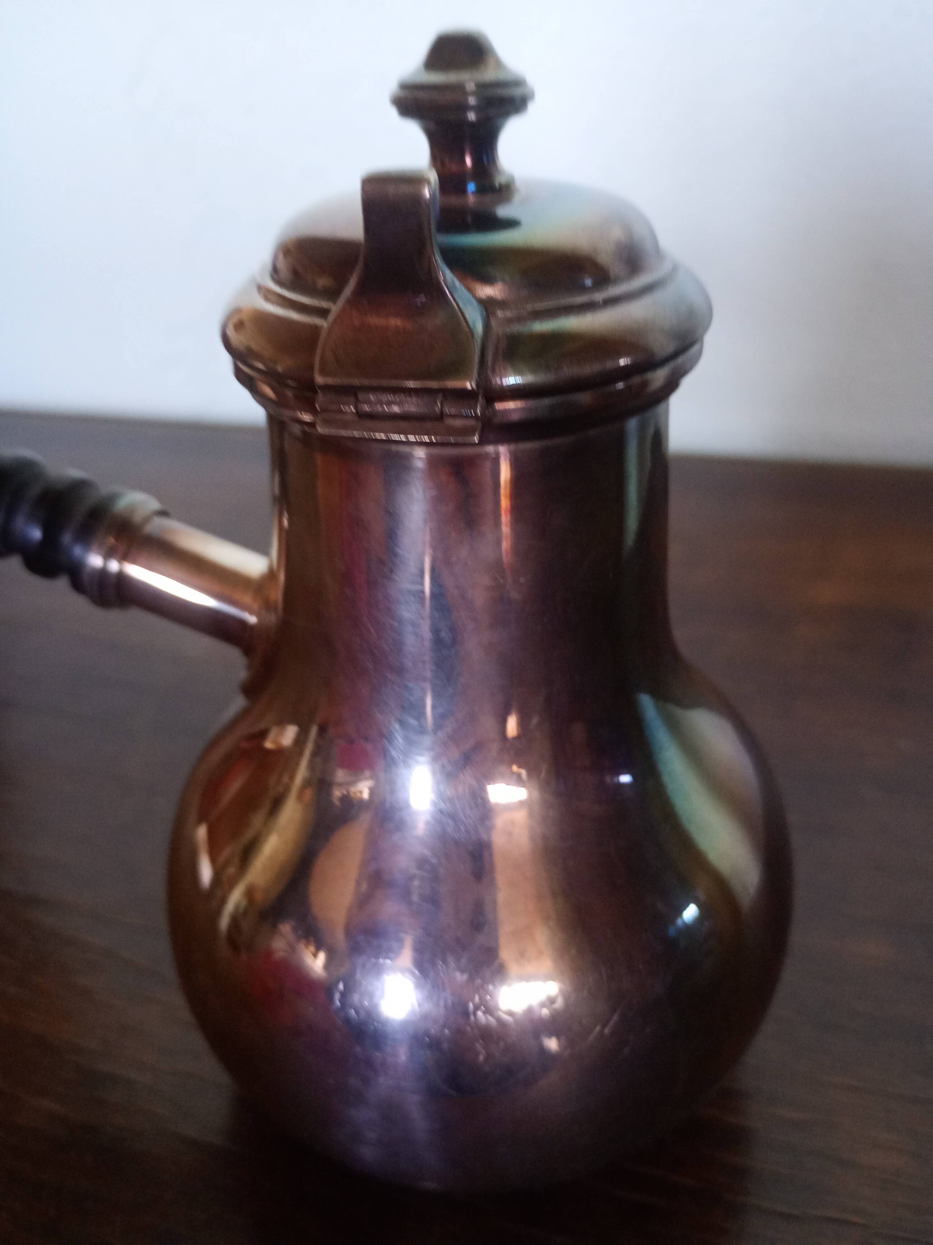 Christofle Gallia collection - Chocolate maker - blackened wooden handle