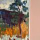 Original Swedish Oil on Canvas – "Tree in a Landscape", Unknown Artist – Vintage and Framed – 33 × 28 cm (12.9" × 11")