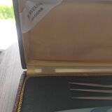 Vintage bamboo meat cutting set Made in France