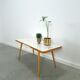 Coffee table vintage with white grey formica top
