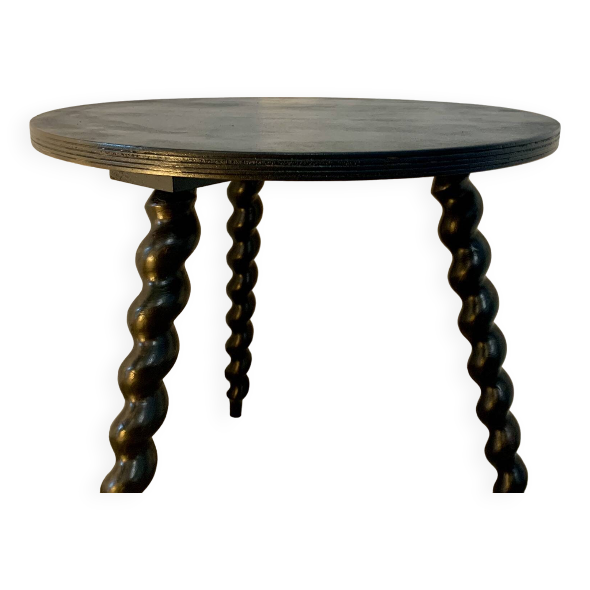 Guéridon, table d'appoint en bois noir