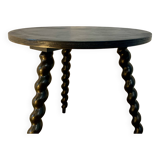 Guéridon, table d'appoint en bois noir
