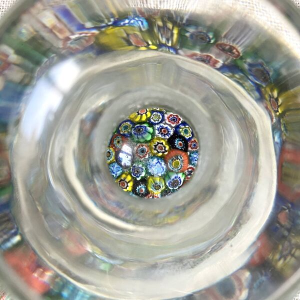 Carafe en verre soufflé Murano millefiori
