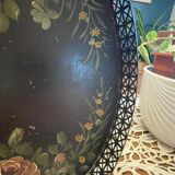 Oval painted tin tray Napoleon III