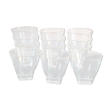 Series of 12 vintage wine glasses