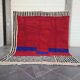 Traditional natural wool rug with colourful patterns, size 2/3 m.