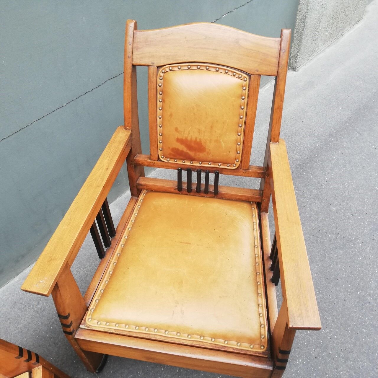 Pair of constructivist armchairs amsterdam school circa 1920