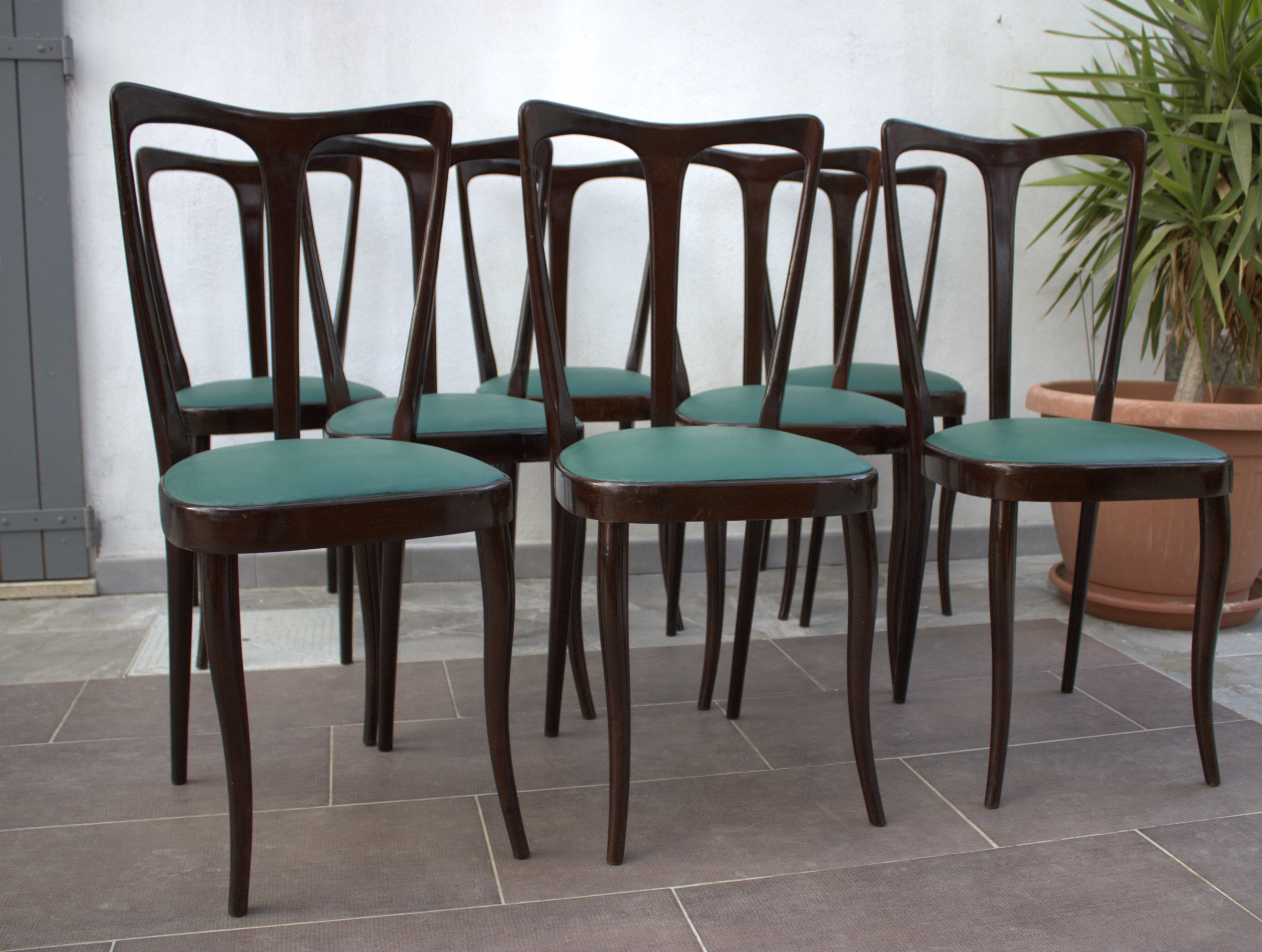 Ensemble de 8 chaises de salle à manger Guiglemo Ulrich *RARE*