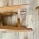 Set of 6 brutalist oak stools