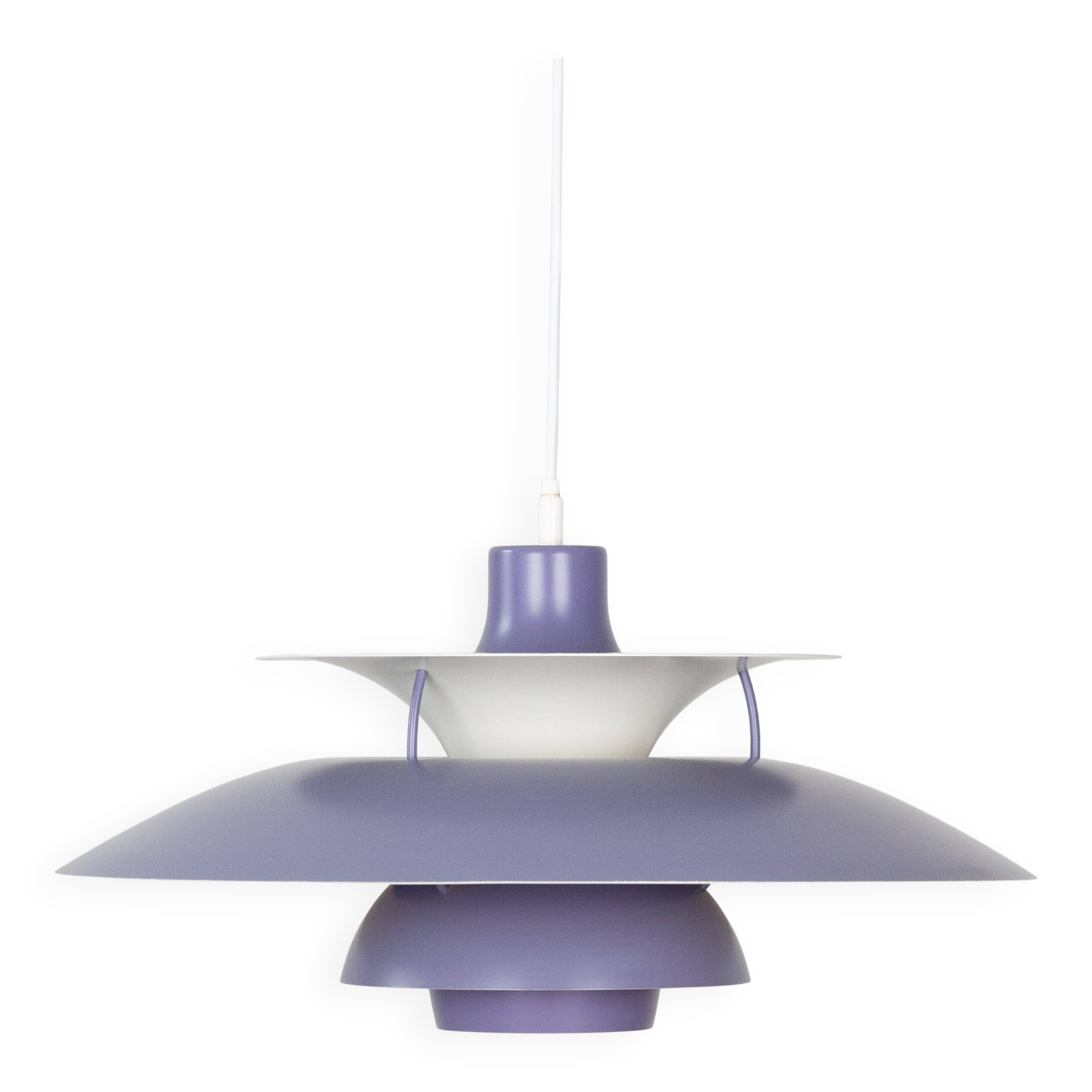 Rare indigo PH 5 pendant lamp by Poul Henningsen, Louis Poulsen, 1958