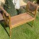 Petite Banquette Bois Doré and Cannage Style Louis XVI