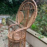 Peacock rattan armchair