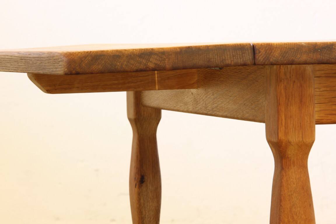 1960s mid-century brutalist Danish coffee table in oak attributed to Kjærnulf