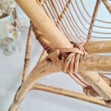 Rattan basket armchair, 1960s